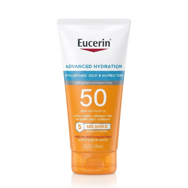 [SANA-140] واقي شمس مرطب يوسرين — Eucerin Advanced Hydration Sunscreen SPF50 — 150ml