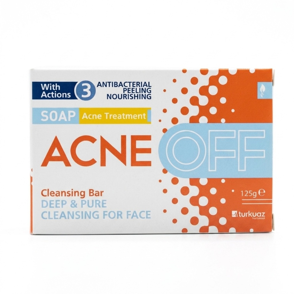 [SANA-182] صابونة أكني أوف لتنظيف البشرة المعرضة للحبوب — Acne Off Cleansing Bar — 125g