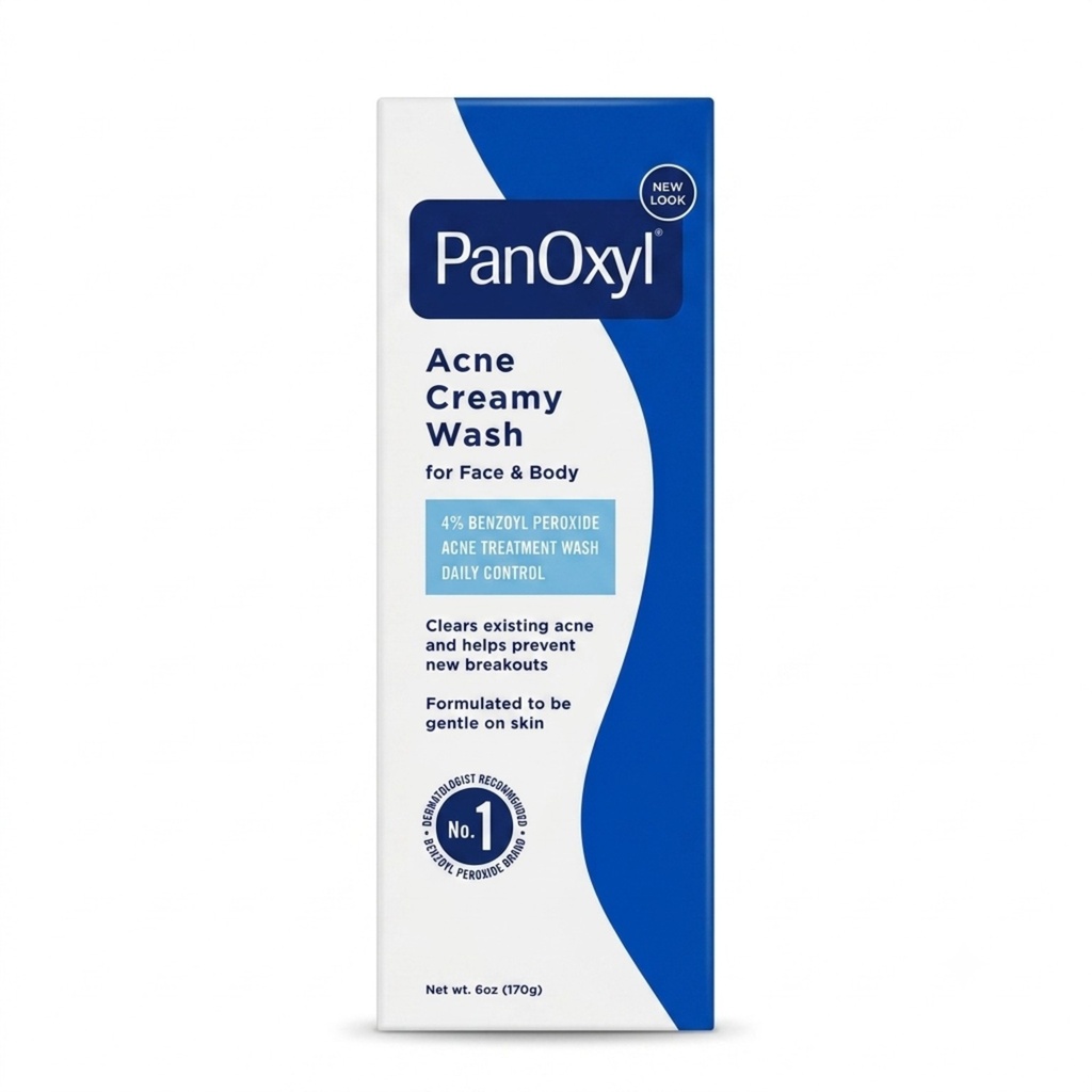 [SANA-190] غسول بان أوكسيل للحبوب — PanOxyl Acne Creamy Wash 4% Benzoyl Peroxide — 170g