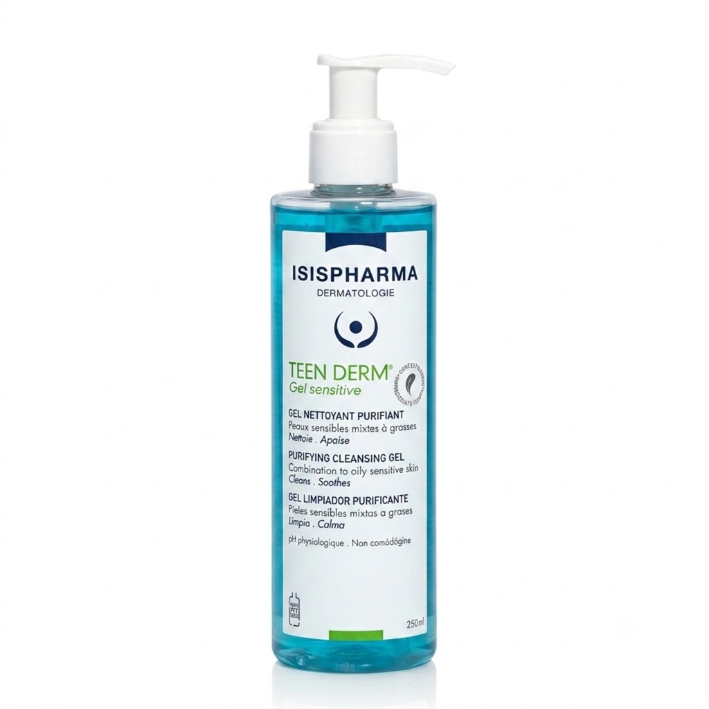 [SANA-192] غسول إيزيس فارما للبشرة الحساسة والدهنية — ISISPHARMA Teen Derm Gel Sensitive — 250ml