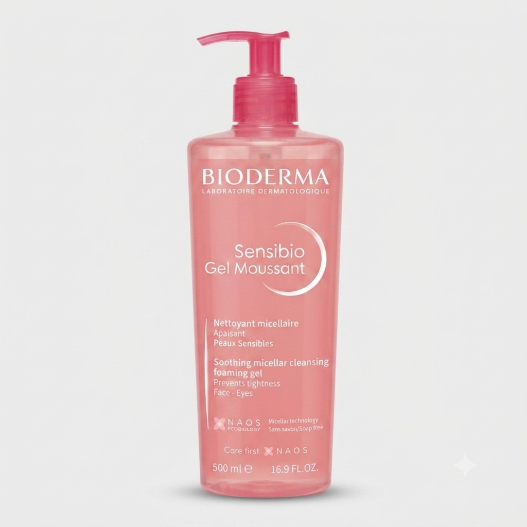 [SANA-193] غسول بايوديرما للبشرة الحساسة — Bioderma Sensibio Gel Moussant — 500ml