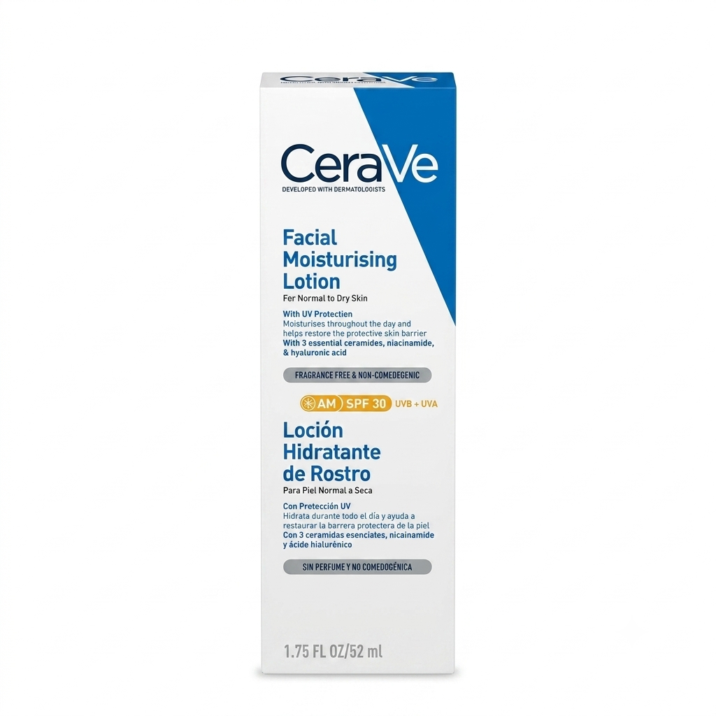[SANA-033] مرطب نهاري سيرافي — CeraVe AM Facial Moisturising Lotion SPF30 — 52ml