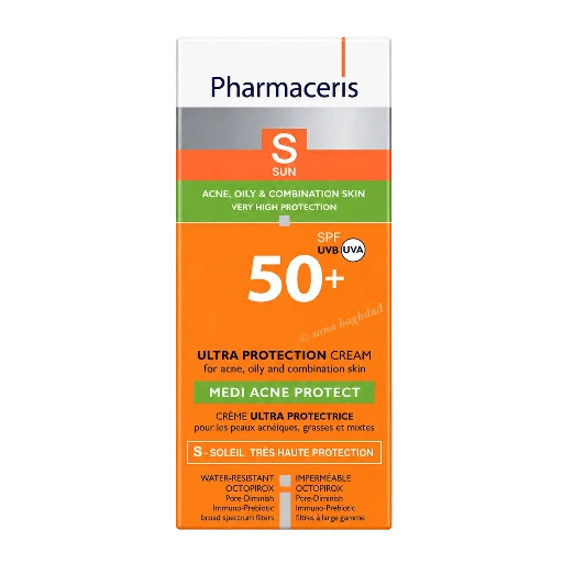 واقي شمس فارماسيريس — Pharmaceris S Medi Acne Protect Ultra Protection Cream SPF50+ — 50ml