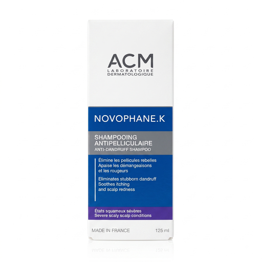شامبو ACM — ACM Novophane.K Anti-Dandruff Shampoo – Severe Scaly Scalp Conditions — 125ml